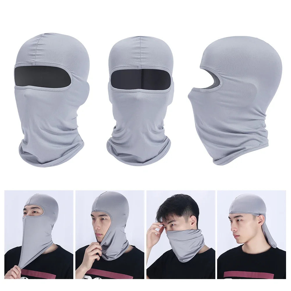 Sunscreen Balaclava Motorcycle Full Face Mask Motorbike Cycling Hiking Helmet Hood Moto Riding Neck Men Women Ski Mask