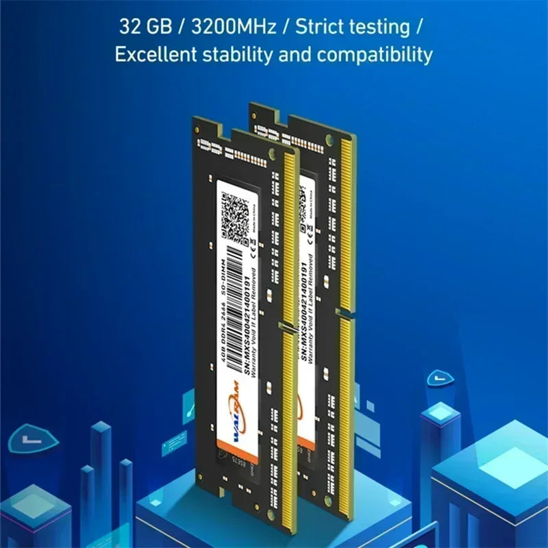 WALRAM Memoria Ram DDR3 DDR3L 8GB 4GB Ram DDR4 16GB 3200MHz 2666MHz 2400MHz 1600MHz Sodimm Internal Memory For Laptop Notebook