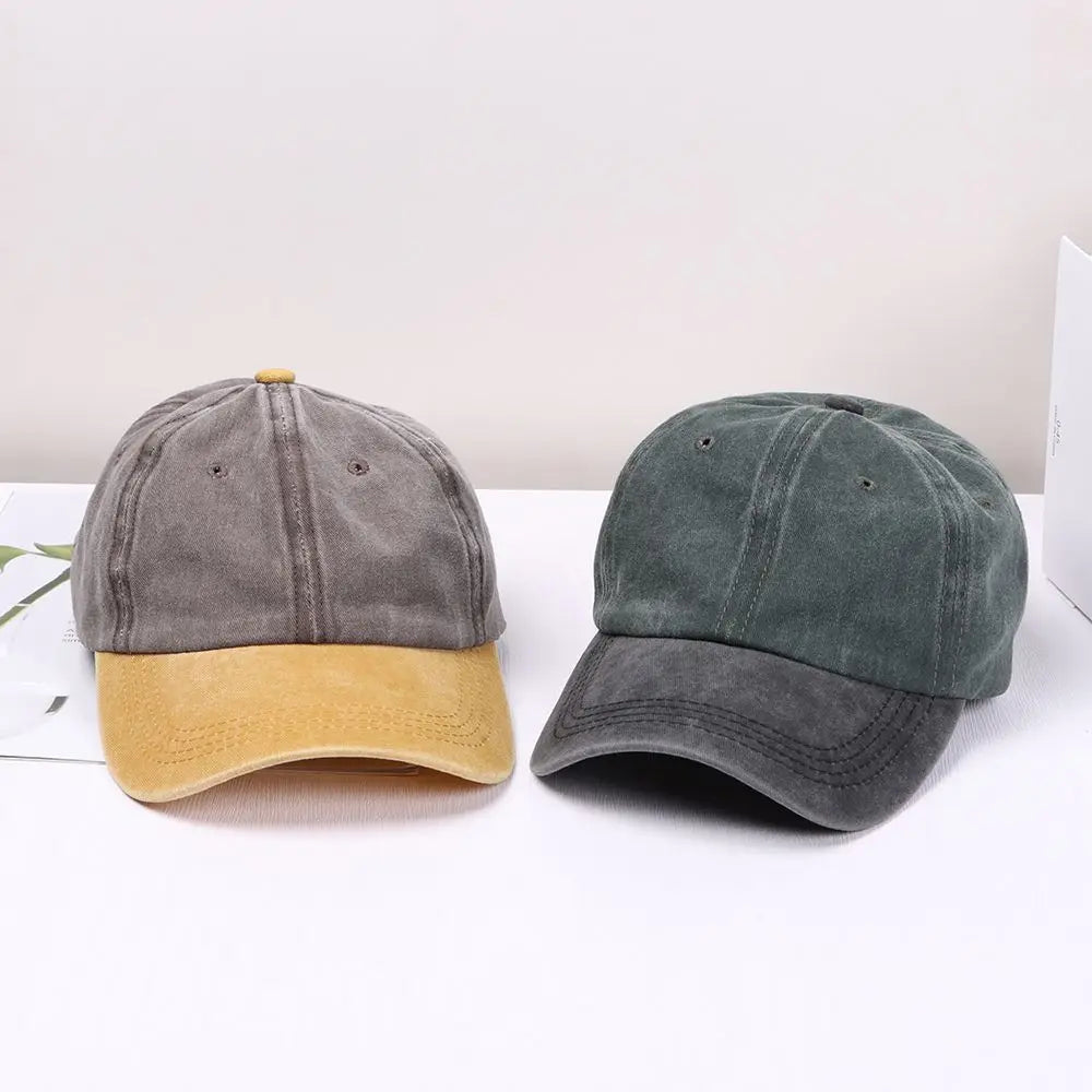 Fashion WASHED DENIM Baseball Cap Men Women Distressed Faded Caps Sunscreen Hats Adjustable Baseball Hats Outdoor Sports Hats