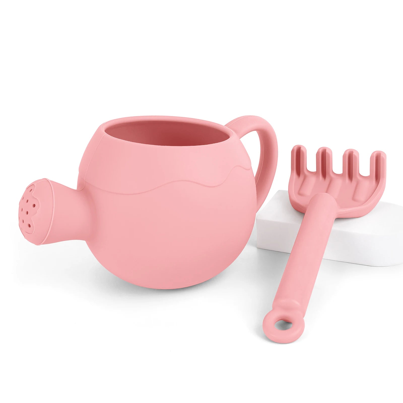 Summer Beach Toys Sand playing tools Soft Silicone Watering Pot Rake Set Play Sand Bucket Shovels Suitable for children outdoors