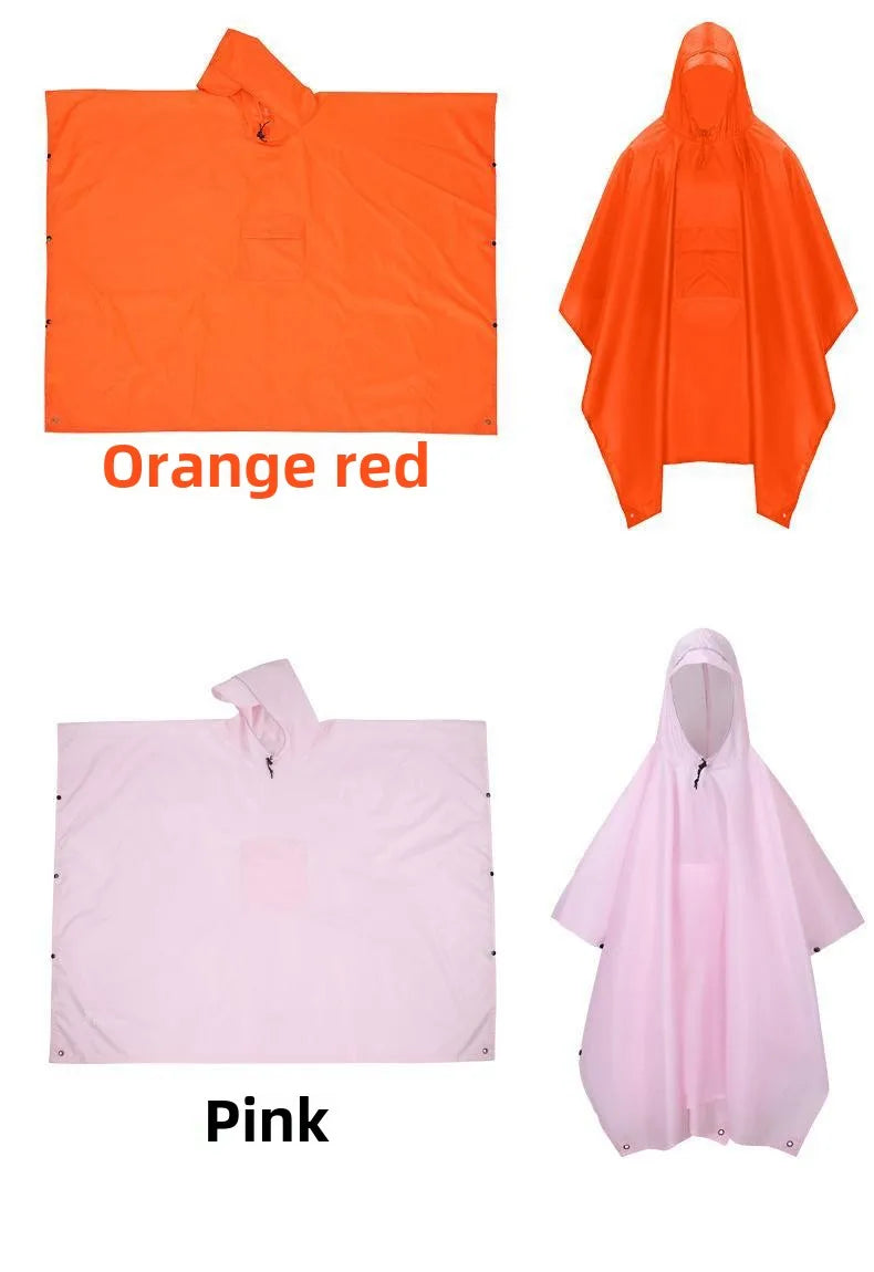 Outdoor Windproof Waterproof Multifunctional Three in One Outdoor Rain Shelter Hiking Cycling High-quality Adult Raincoat