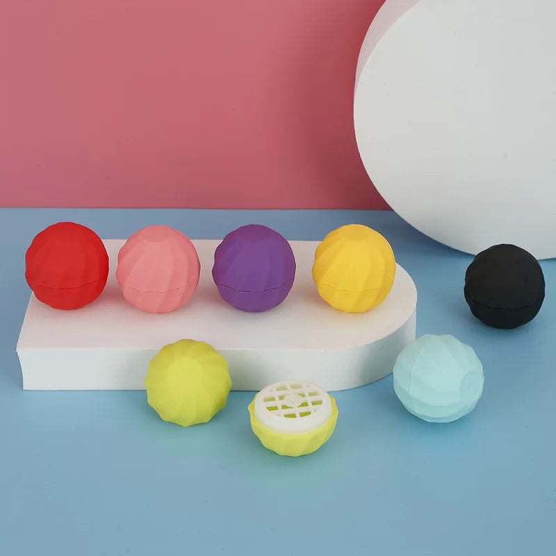 5Pcs/set 7g Empty Ball Shape Plastic Lip Balm Jar With Lids Sphere Round Containers Screw Cap Lipstick Tube Beauty Tool