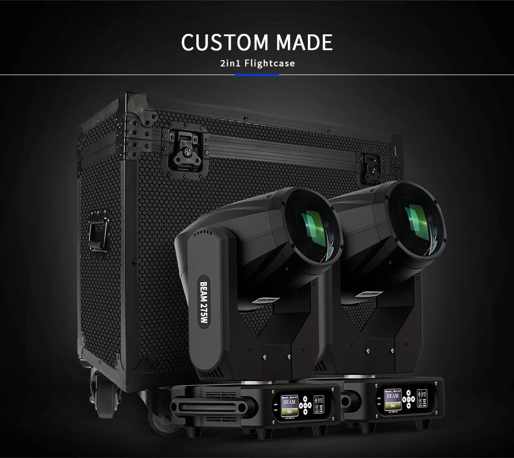 SHEHDS Bulb Beam 275W Moving Head Light Double Prism DMX512 For Night Club Wedding Theater