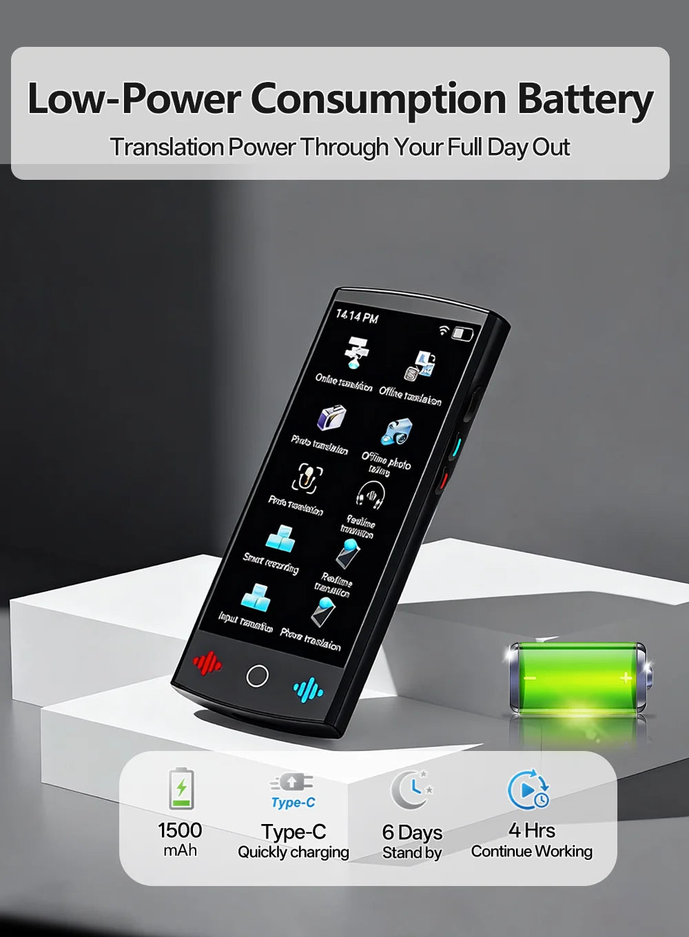 2026 New AI Travel Translator T26 ChatGPT 160 Languages Professional Business Voice Translation Real-time for Corporate Trip
