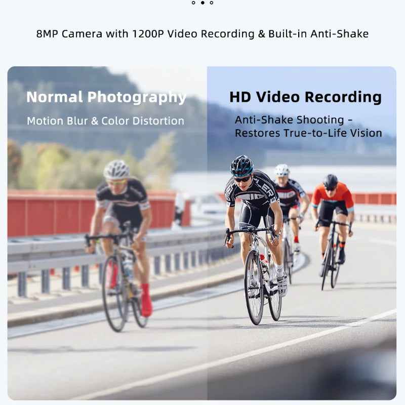 New Ai Intelligent Glasses For Outdoor Cycling Goggles With 800w Camera And High-definition Anti Shake Mini Recording Glasses