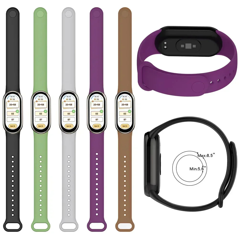 Official silicone Watch band For Xiaomi Mi band 10-NFC Strap Replacement miband10 Bracelet Sport smart mi band 9-8 Accessories