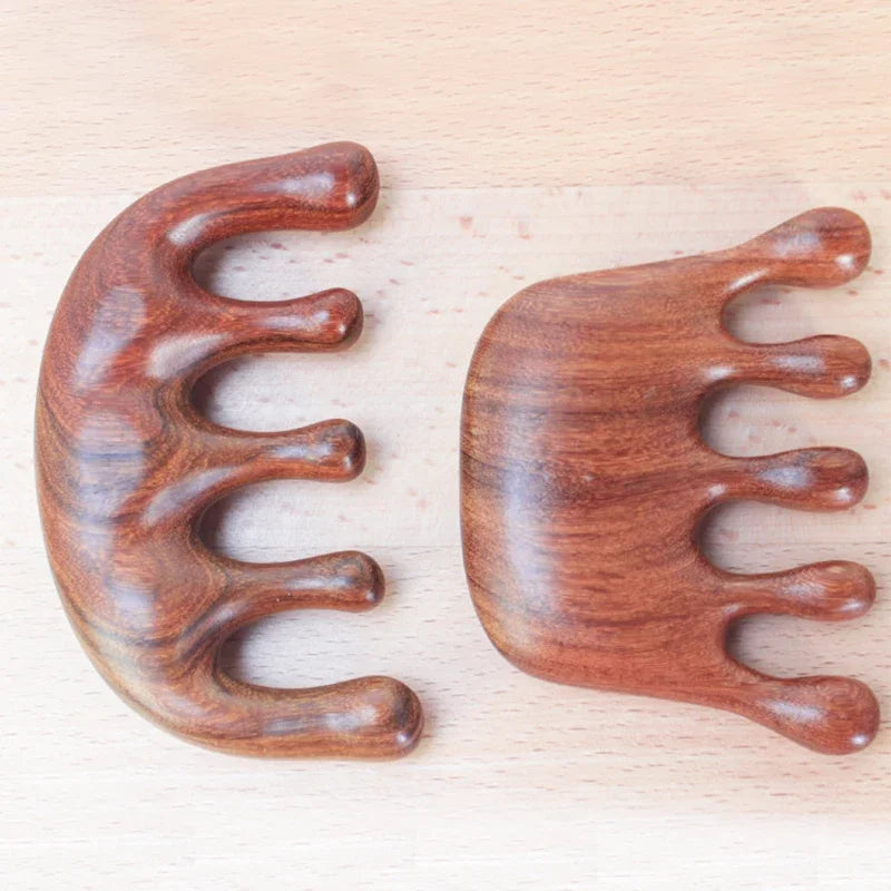 massager  Acupoint Massager Head Sandalwood Hair Comb Scalp Relax Portable Wooden Handle Comb Anti-static Styling Tool