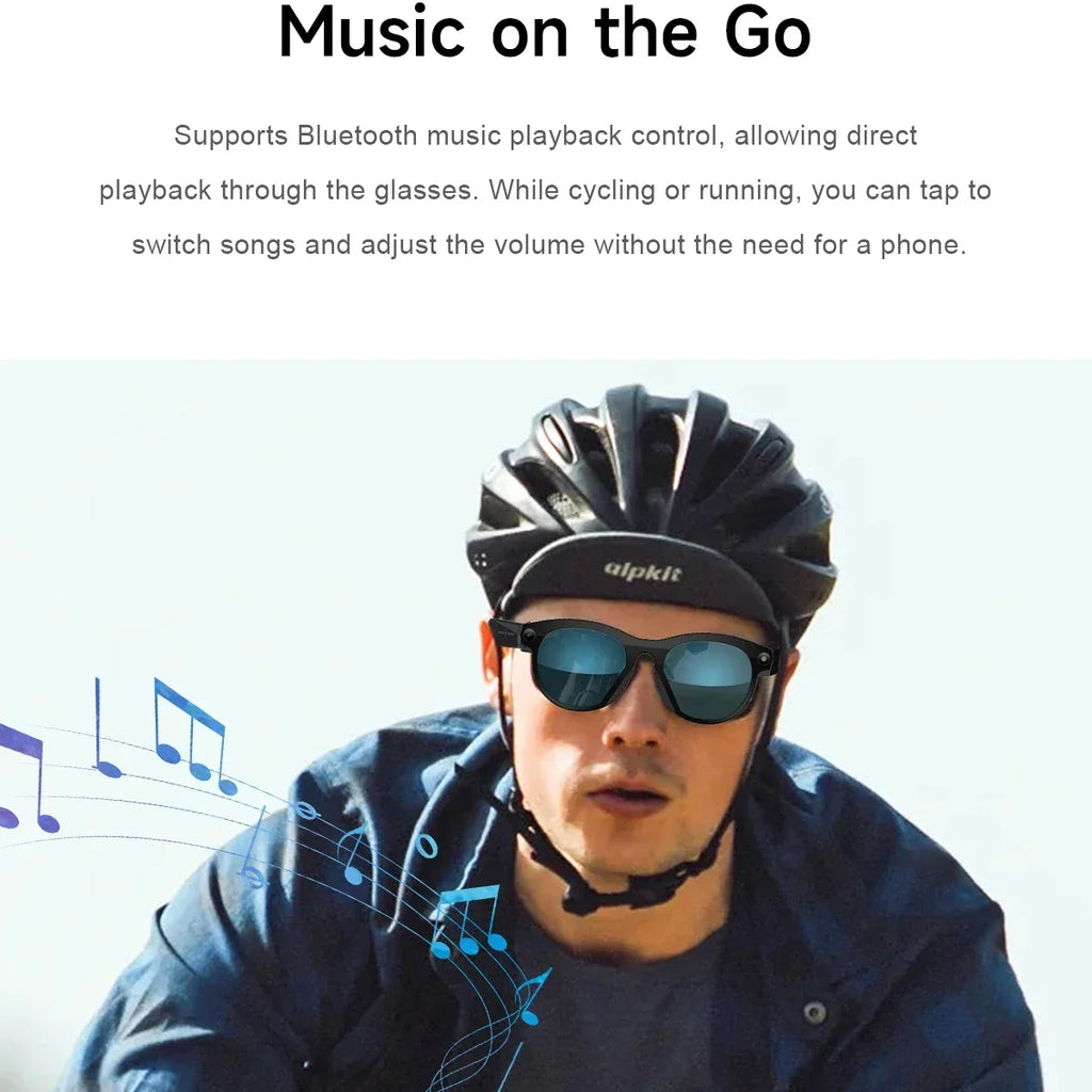 AI Smart Camera Glasses for Men And Women with Real-Time Translation Object Recognition Video Recording And Bluetooth Calling