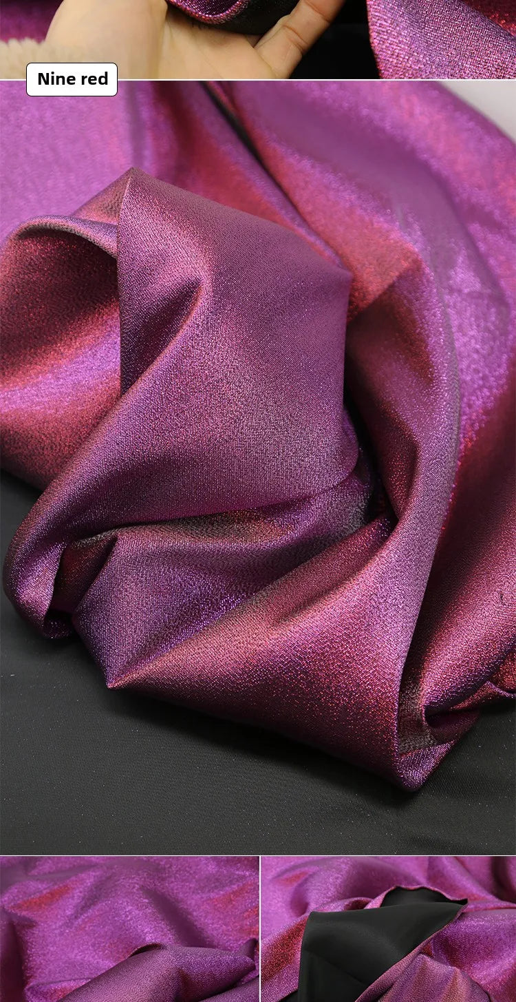 Mermaid Gradient Phantom Fabric Glitter By The Meter for Upholstery Skirts DIY Sewing Fashion Designer Cloth Breathable Textured