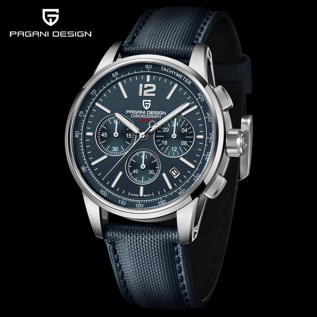 PAGANI DESIGN 2025 New Luxury Fashion Casual Men Quartz Watches VK63 100M Water Resistant Sapphire Glass Stainless Steel Watches