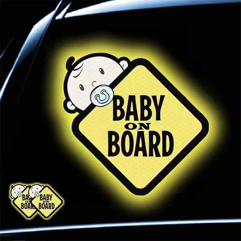 Baby on Board Stickers Reflective Waterproof Sunscreen Baby Safety Warning Signs Decorative Accessories 2026