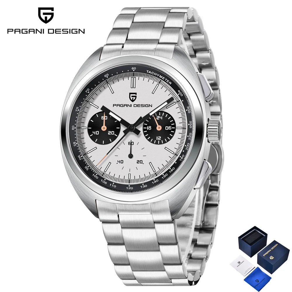 PAGANI DESIGN Mens Watches 2026 Top Luxury Quartz Watch For Men Multifunction Chronograph Wristwatch AR Sapphire Mirror Luminous
