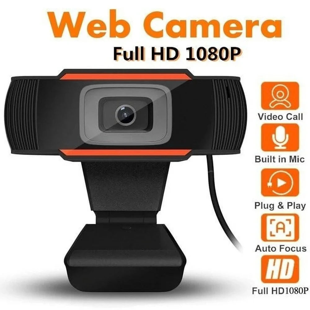 2K 1080P Full HD Computer Web Camera PC Webcam with Microphone USB Plug Autofocus for  Live Video Call Living Conference Camera