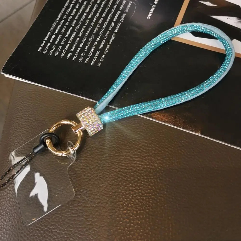 Mobile Phone Charm Lanyard Luxury Rhinestone Wrist Key Chain High-end Diamond-encrusted Bracelet Reinforced Cellphone Cord Strap