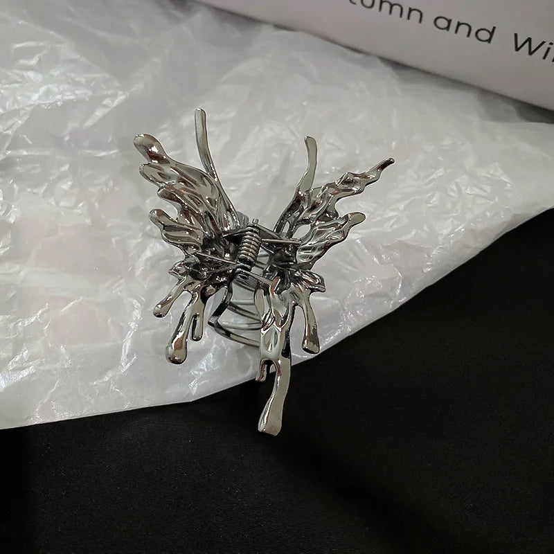DREJEW Butterfly Hairbands for Women Rhinestone Crystal Long Tassel Chain Headband Simulated Pearl Headwear Hair Accessories