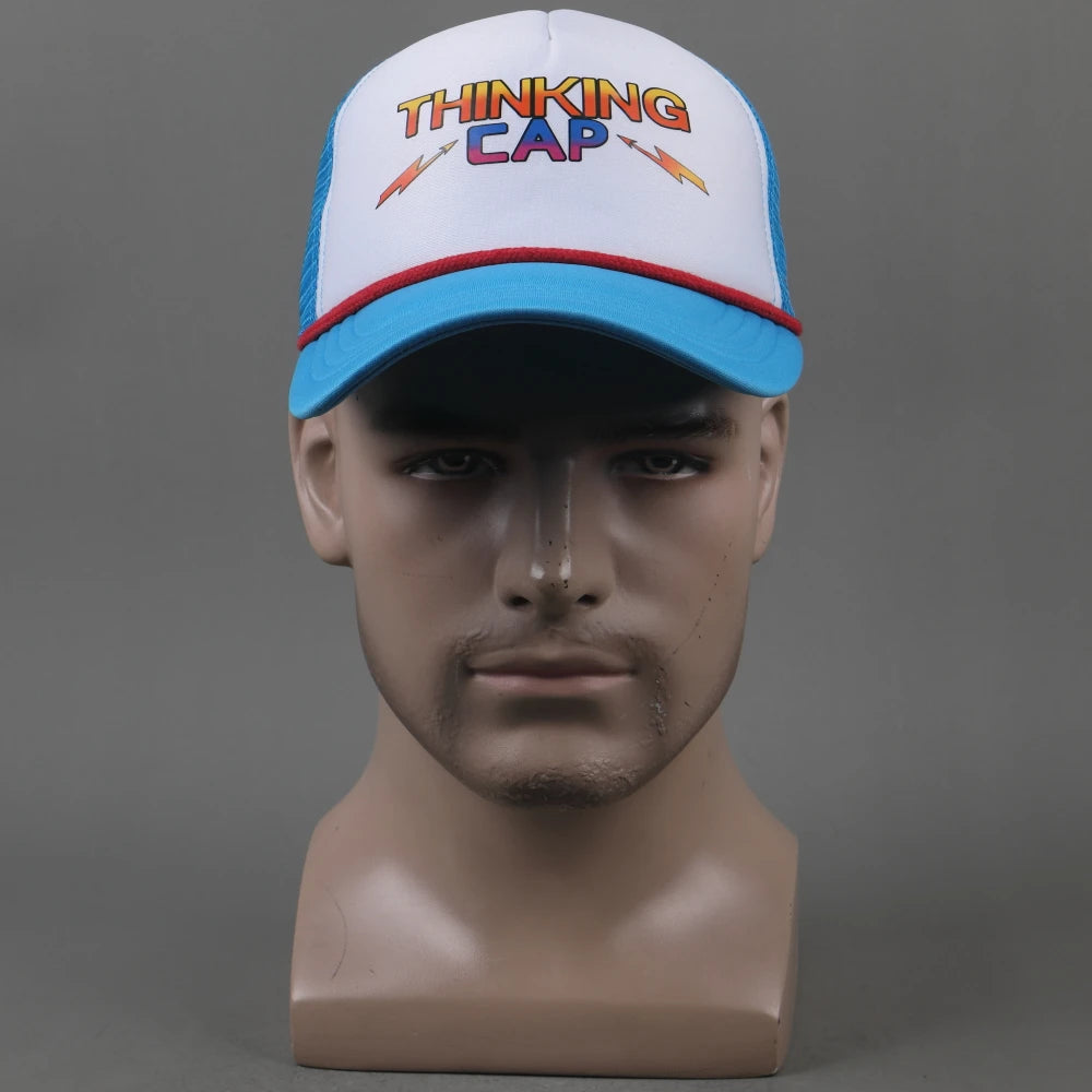 Anime Caps Season 4 Dustin Hat Baseball Cap Retro Mesh Trucker Thinking Cap Accessories