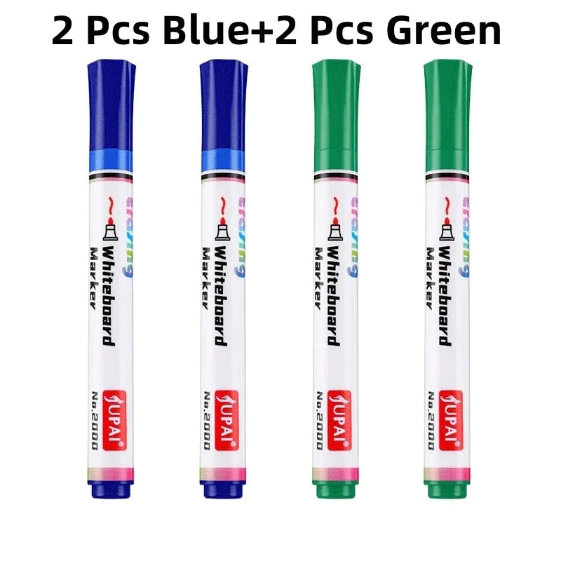 4Pcs/Set Erasable Magnetic Whiteboard Marker Pen Blackboard Marker Chalk Glass Ceramics Office School Art Marker Stationery