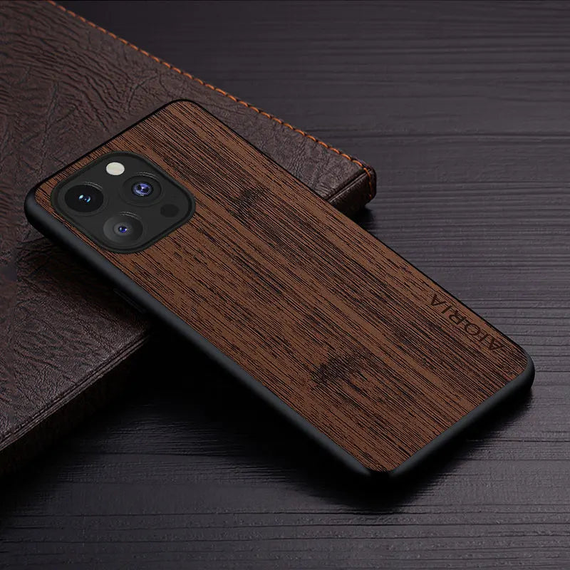 Case for iPhone 15 14 13 12 11 Pro Max Plus Mini 5G bamboo wood pattern Leather cover Luxury coque for iPhone 15 pro max case