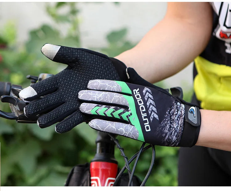 MTB Bike Bicycle Gloves Cycling Full Finger Glove Motorcycle Gloves Men Women Non-slip Sunscreen Breathable Touchscreen Outdoor