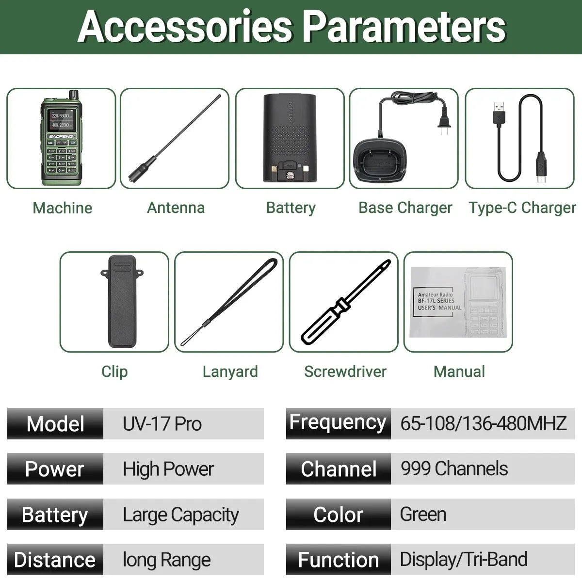 Baofeng UV 17 Pro Wireless Copy Frequency Walkie Talkie 16 KM Long Range Flashlight Type-C Charger Ham Radio UV 17 Pro L K5 5R