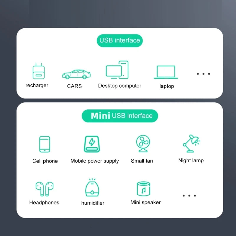 N3UC 5-200cm Data Transfer Cord Charging Extention Wire USB to USB Cable Flat Cord Charging Cable USB2.0 480Mbps Data Wire