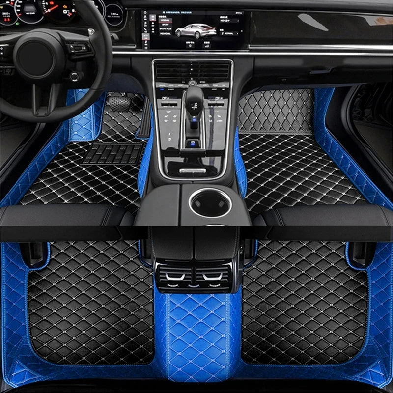 Car Floor Mats For Peugeot 206CC 206 CC T16 2000~2008 Leather Mat Carpets Rugs Protective Pad Set Interior Parts Car Accessories