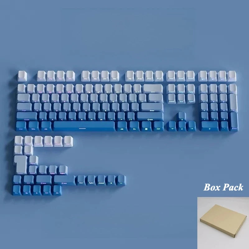 Gradient Keycaps 134 Keys OEM Profile PBT Double Shot Keycap For MX Switch Gaming Mechanical Keyboard Side Printed RGB Key Caps