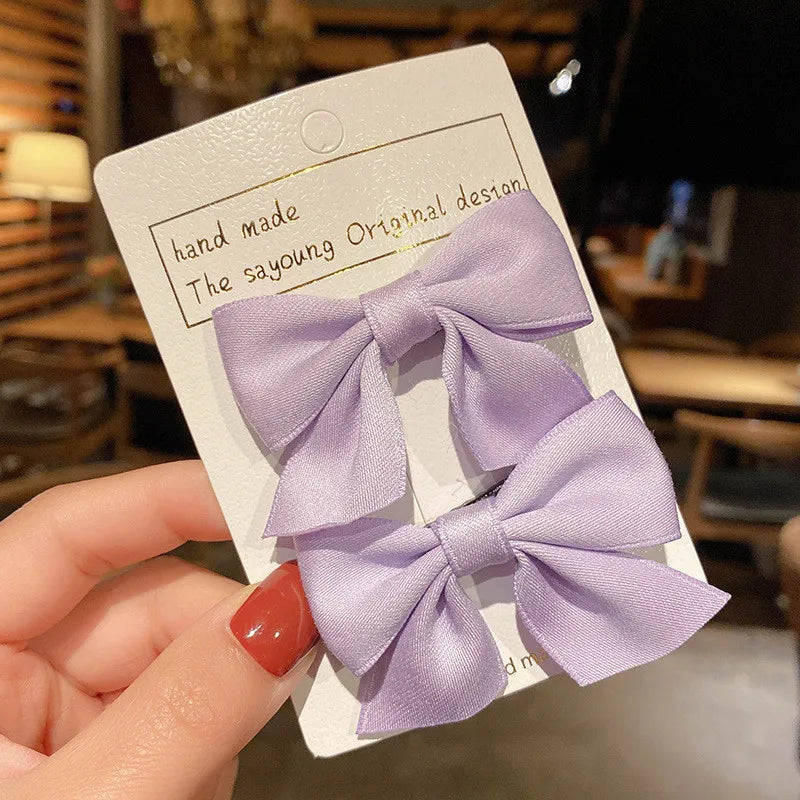 2 Piece Bow Hair Clip Elegant Flower Hair Clips For Kids Ladies Set Hairpin Hair Accessories Korean Style Bair Accessories