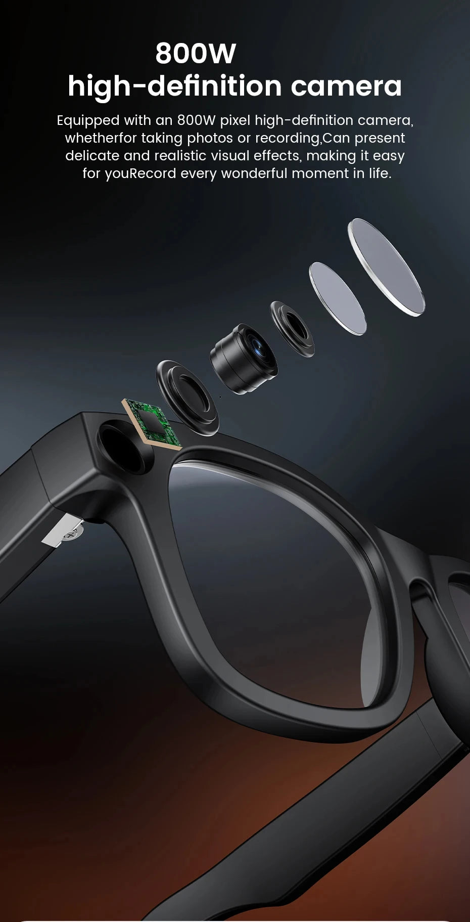 2026 AI Smart Glasses: AI Voice Translation, Video, Bluetooth Call, Music Touch Photochromic Lenses Hands-free, Universal Gift