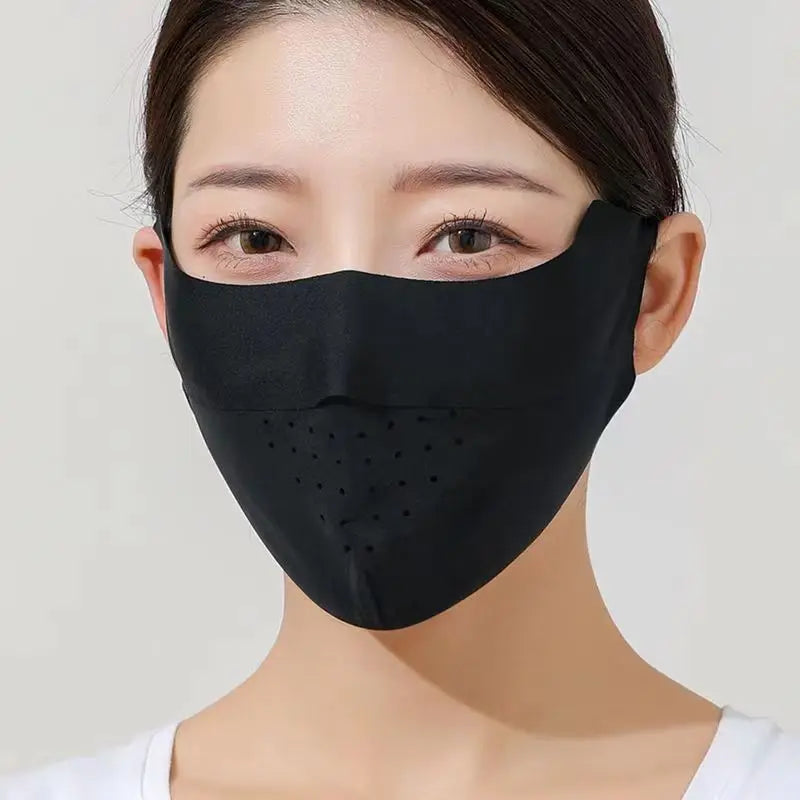 Sunscreen Mask, Ice Silk Seamless Summer Women's UV Protection 3d Three-dimensional Breathable Ice Feeling Thin Eye Corner Mask