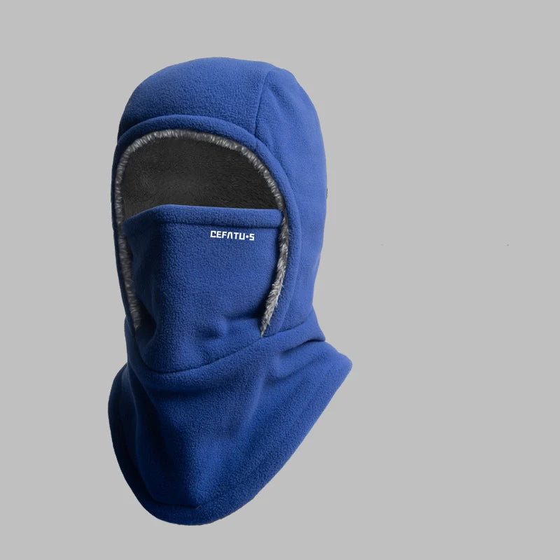 Winter Ski Face Mask Hat Outdoor Cold Protection Face Shield Mountain Climbing Cycling Hat with Fleece for Warmth