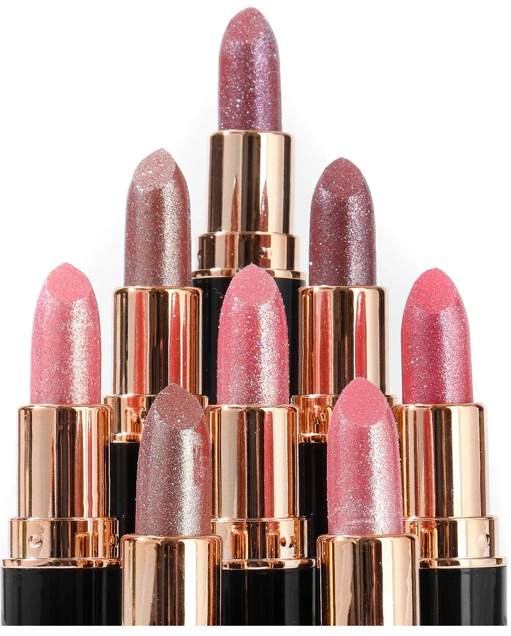 Black Tube Shiny Diamond Lipstick Pearl Moisturizing Glitter Lip Tint Balm Waterproof  Lasting Lip Gloss Shimmer Sexy Lip Makeup