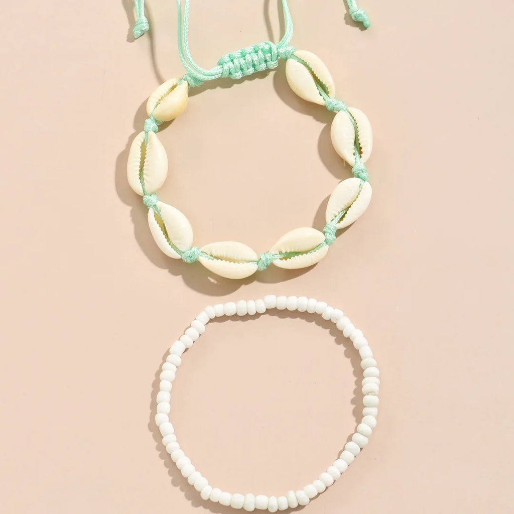 Best Sellers! Summer beach vacation handmade woven shell foot decoration