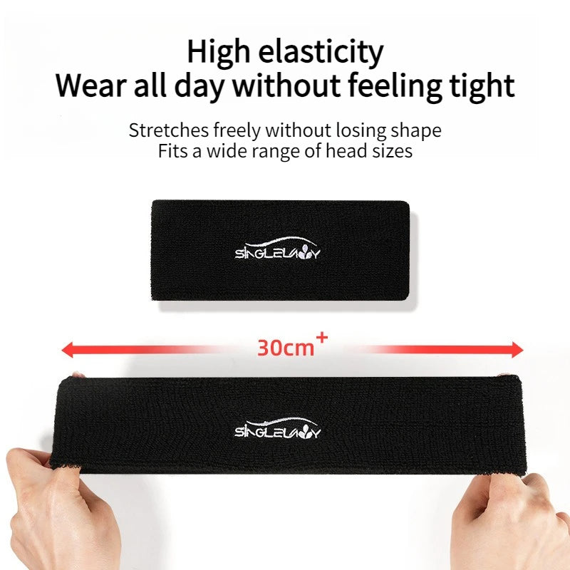 1pc Sports Headband Sweatband Anti-Sweat Headband Sweat-Absorbing Headband Basketball Running Yoga Fitness Outdoor