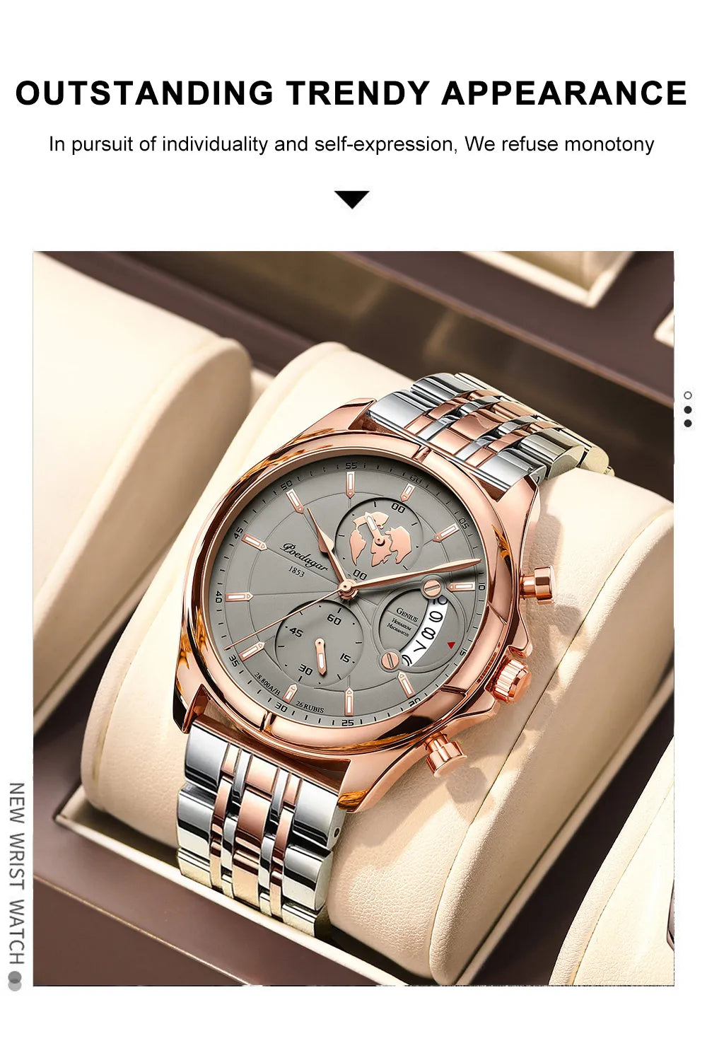 POEDAGAR Top Luxury Brand Casual Men Watch Chronograph Waterproof Date Full Steel Quartz Men's Watch Business Relogio Masculino