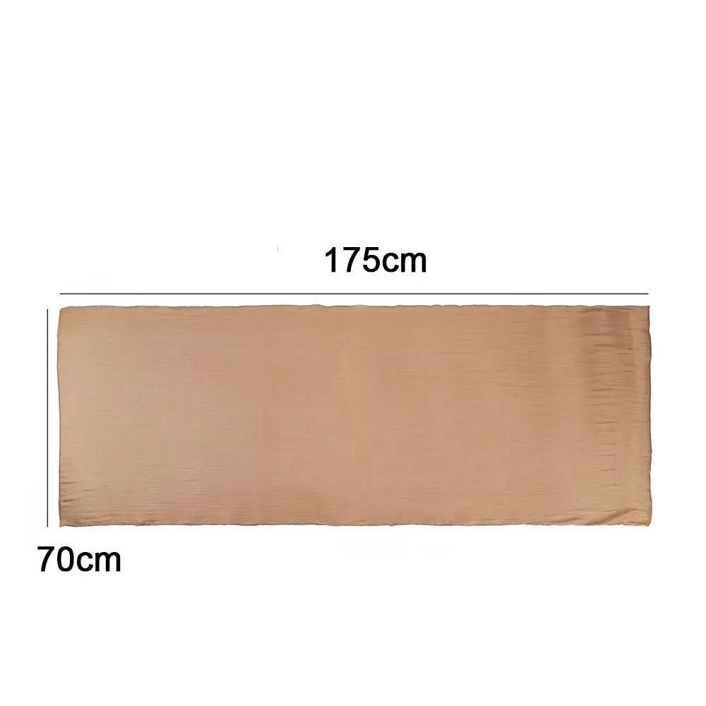 Fashion Solid Color Silk Scarf Chiffon Shining Chiffon Hijab Veil Soft Long Sunscreen shawl Outdoor