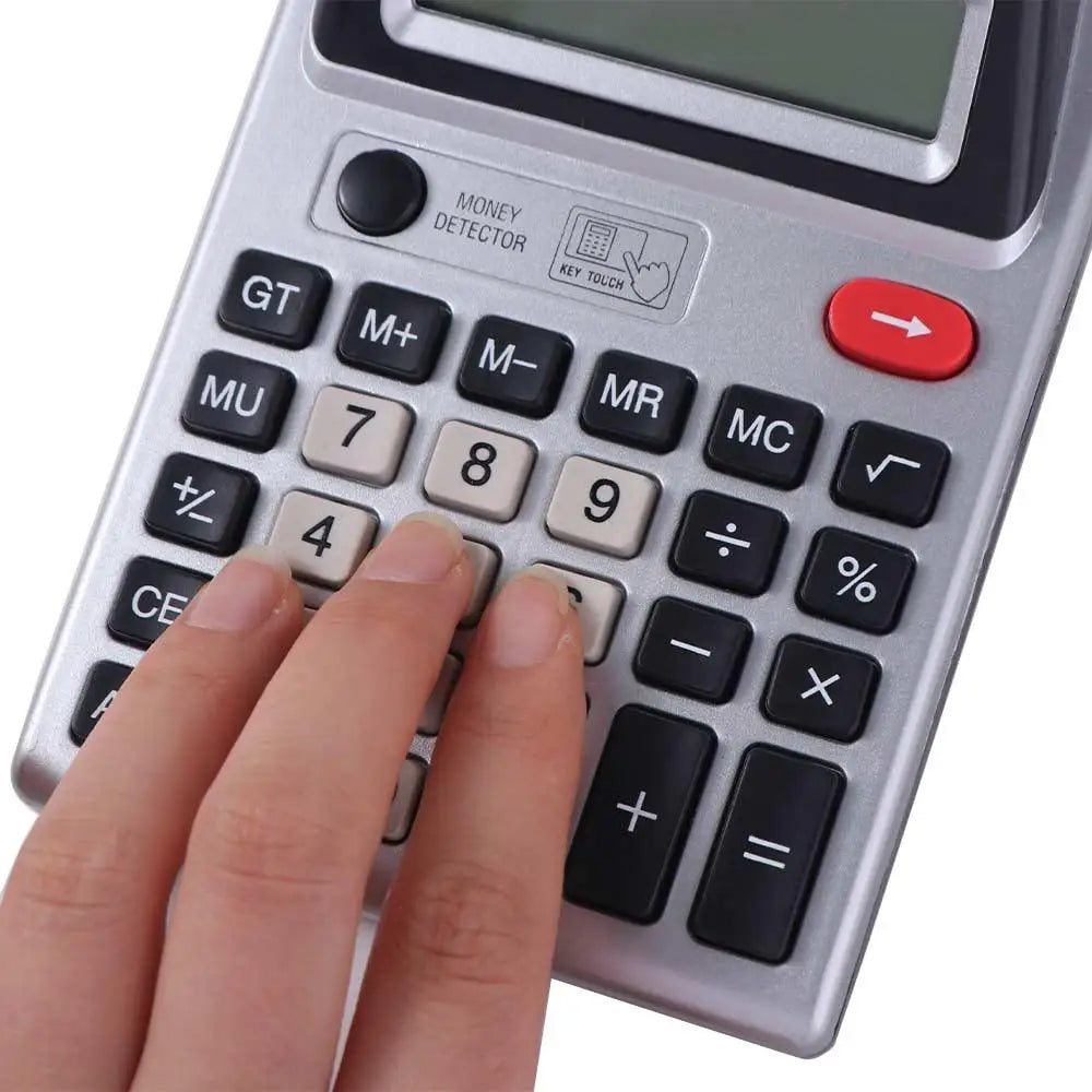 Dual Screen 12 Digits Calculator Multifunctional Battery Powered Mechanical Calculator Efficient Calculation Easy To Use