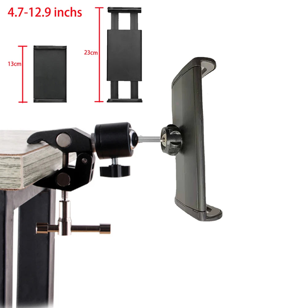 Tablet Stand For Microphone Holder Desktop Mobile Phone Mount For  Ipad For Iphone 4.5 to 12.9 inch