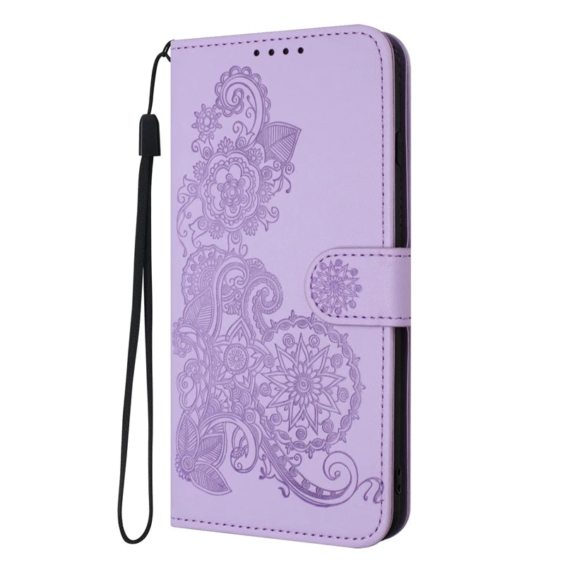 For Xiaomi Redmi 13 Case Paisley Leather Flip Stand Case on For Ximi Redmi13 Wallet Cover For Xiaomi Redmi 13C Phone Cover Coque