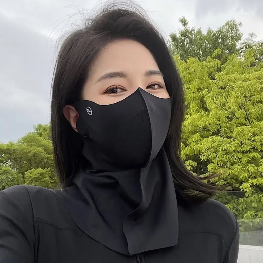 1PC UPF50+ 3D Ice Silk Face Mask Neck Scarf UV Protection for Outdoor Cycling Sports Sunshade Dustproof Fashion  cycling mask