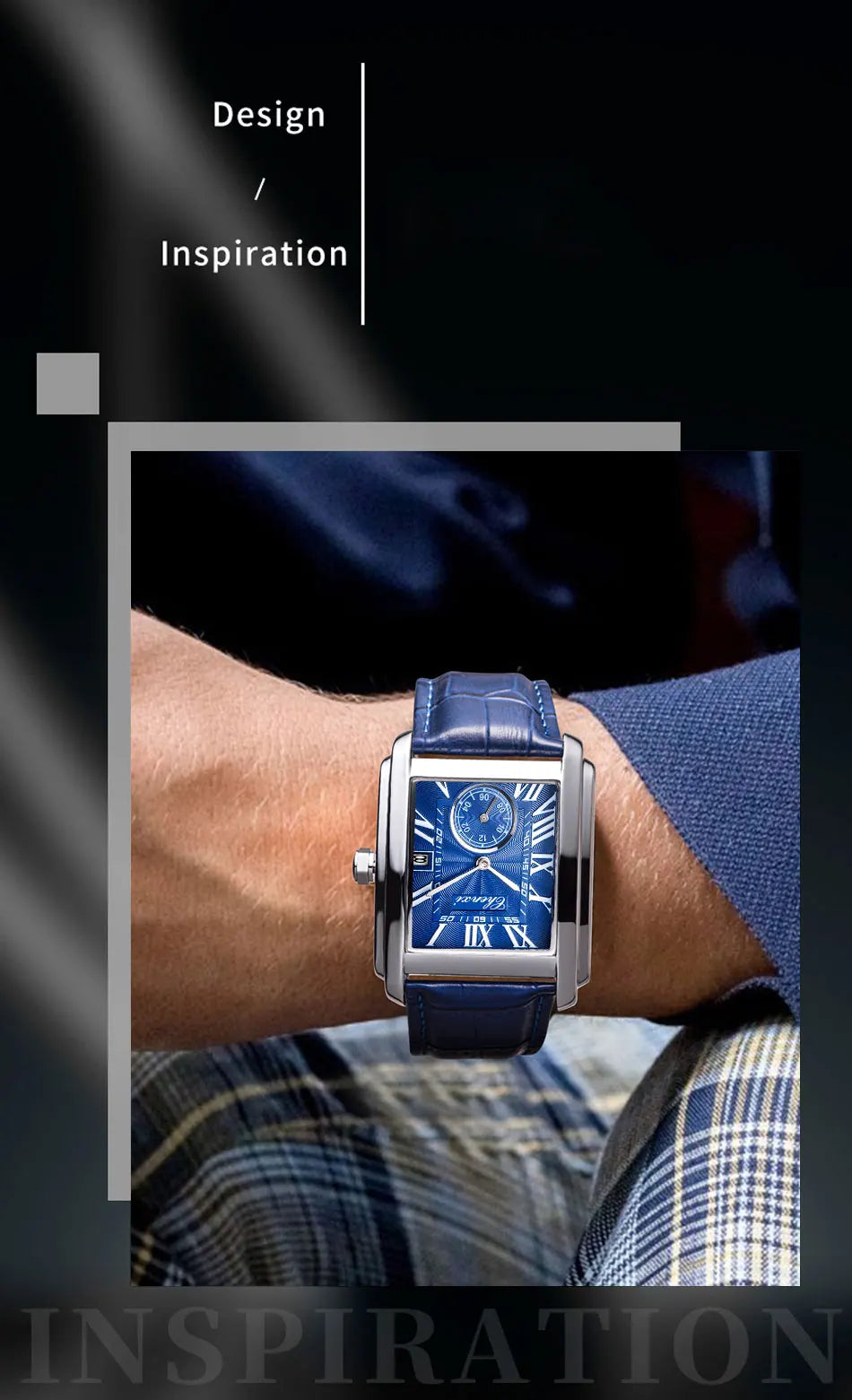 Fashion Business Watches For Men Calendar Display Quartz Watches Waterproof Leather Band Men's Wristwatch