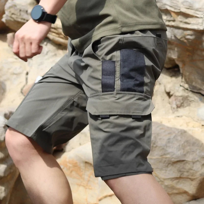 Gift belt Men's Operator Elastic Tactical Ripstop Workout Outdoor Cargo for Men Cycling Hiking Fishing Casual Shorts
