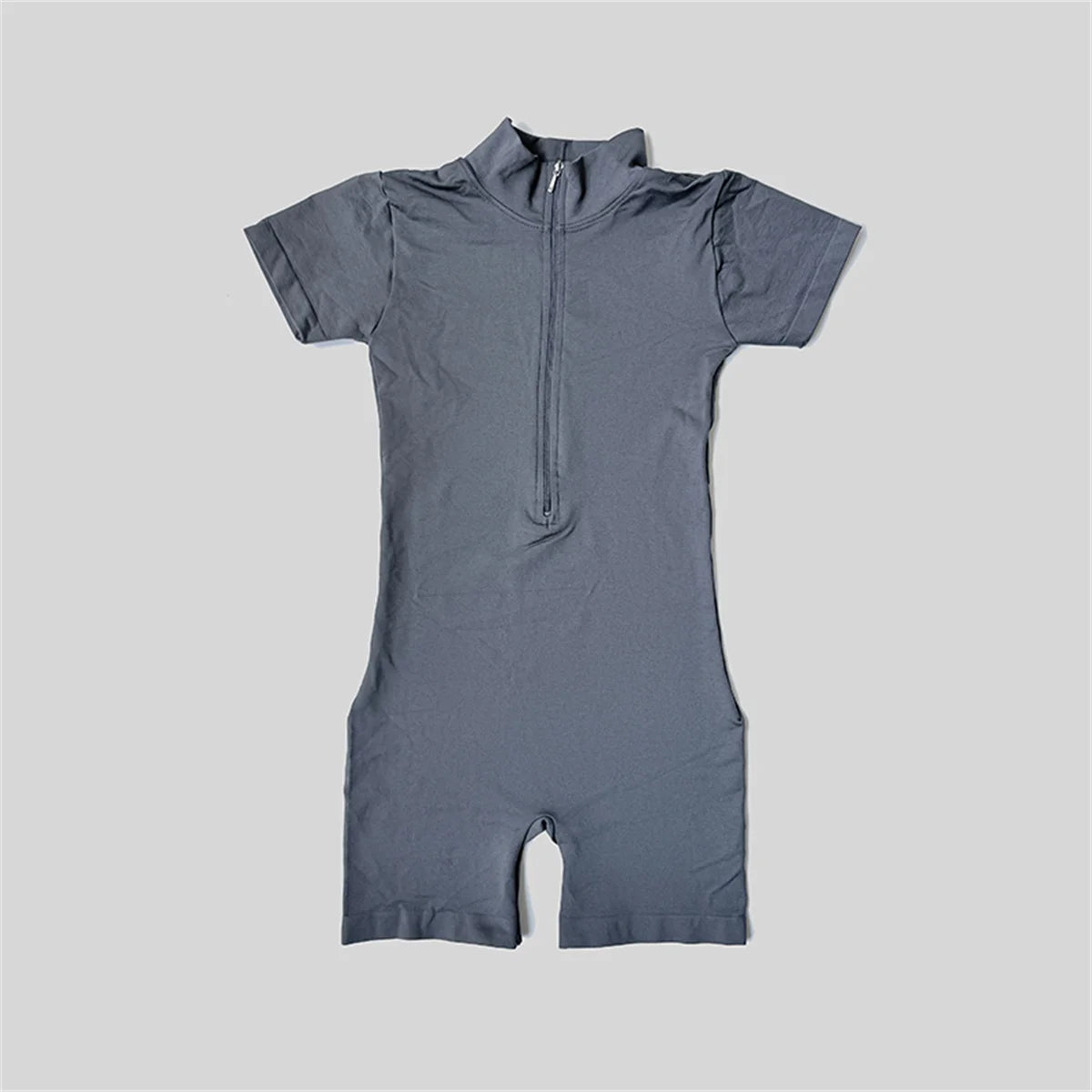 Summer Short Sleeve Zipper Jumpsuit Sports Wear Gym Fitness Sports Bodysuits Women Running Fashion Workout Clothes Yoga Clothing