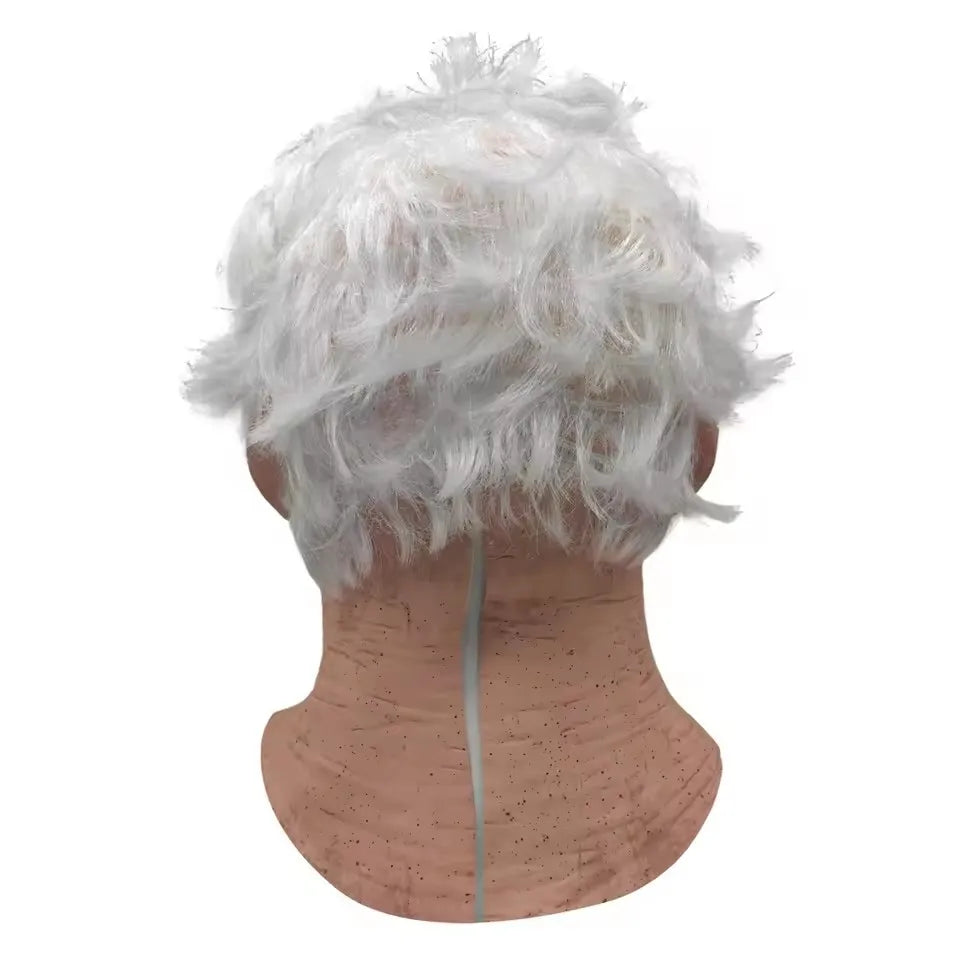 Halloween Old Man Mask Realistic Vicissitudes Simulation Full Face Mask Role Play School Party Gathering Game Head Cover