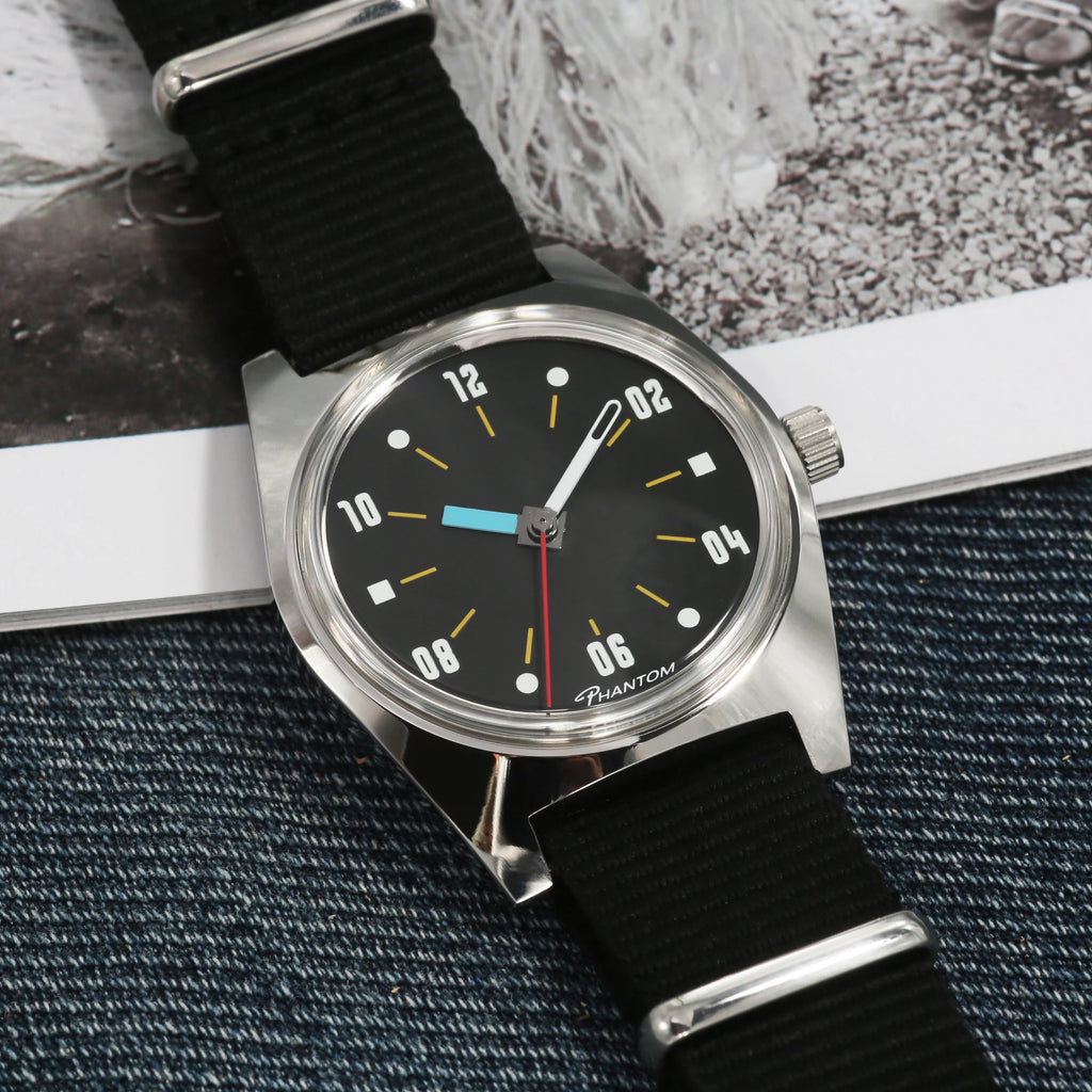 PHANTOM men’s Hand-Wind Mechanical Watch 7120 Waterproof Bauhaus Design Watch for Men wholesale