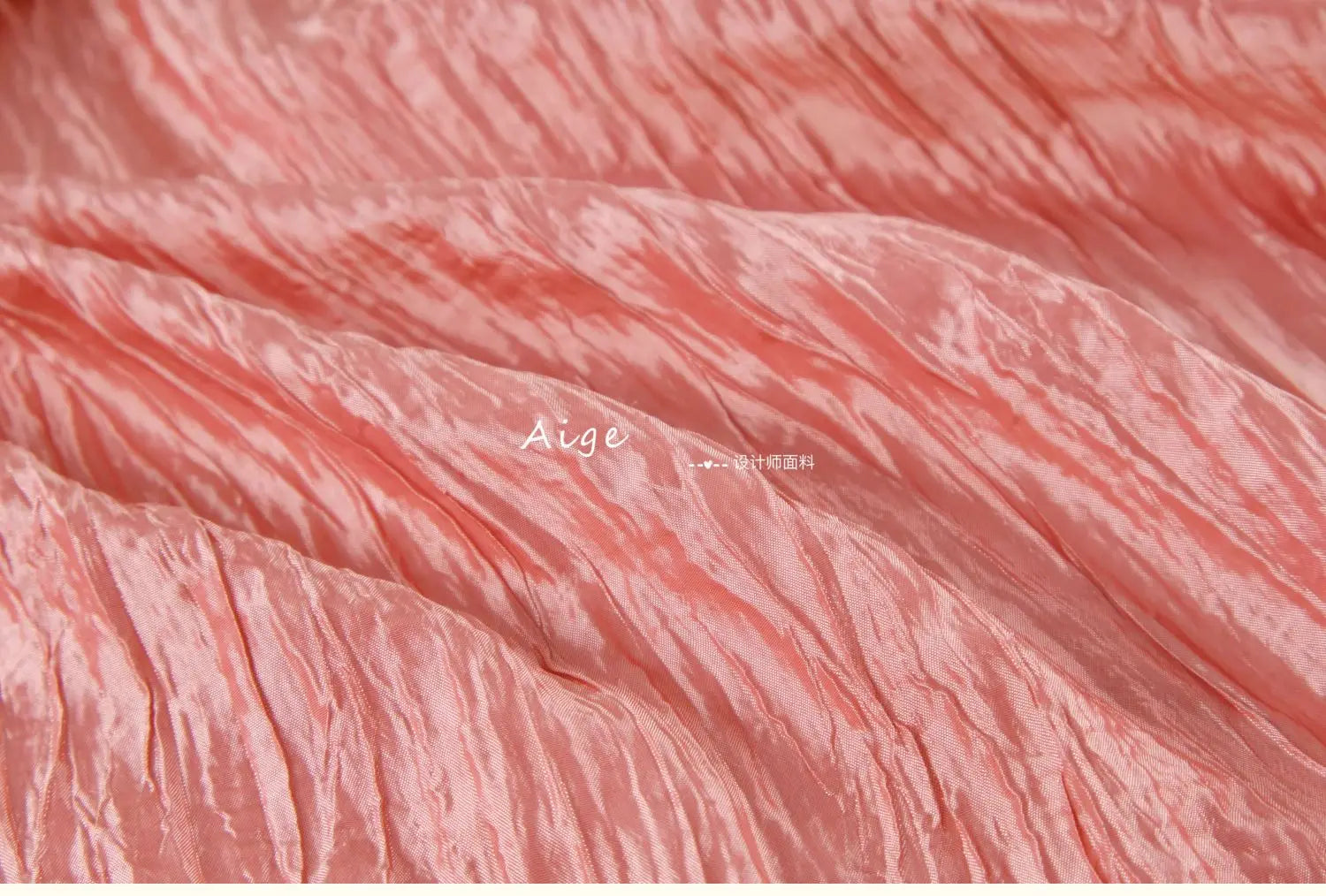 Irregular Pleated Fabric Glossy By Meters for Dress Skirt Shirt Windbreaker Diy Sewing Designer Cloth Soft Comfortable Plain Red