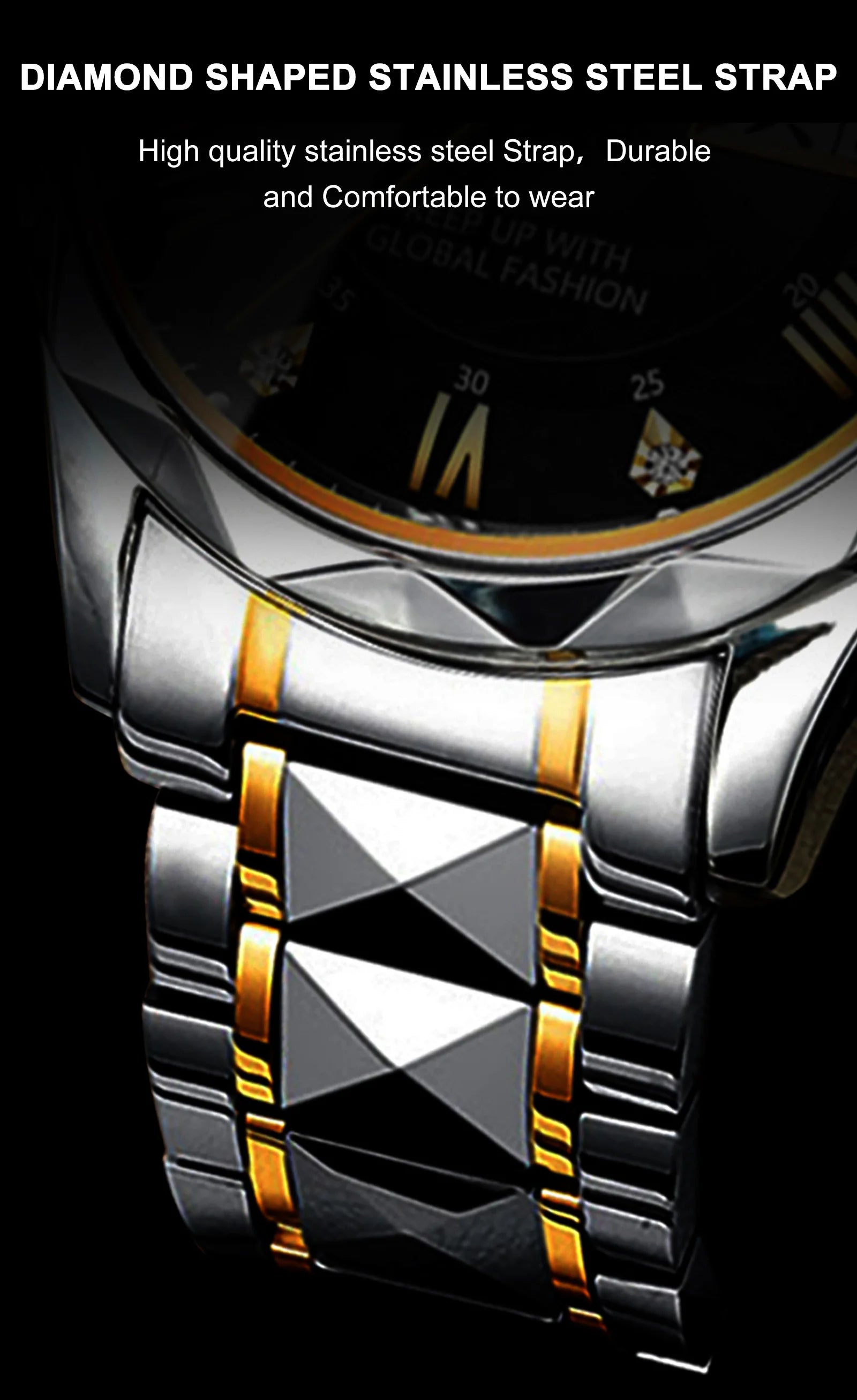 POEDAGAR Luxury Brand Men's Watches Waterproof Stainless Steel Luminous Man Wristwatch Date Week Quartz Business Men Clock Reloj