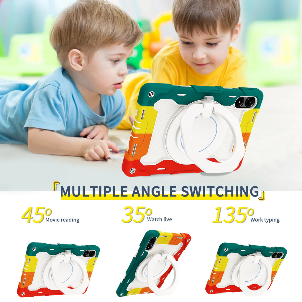 For Xiaomi Redmi Pad 2 11 2025 SE Mini 8.7 Pro 12.1 SE 11 10.61 Xiaomi MiPad 7 11.2 5 6 Pro 12.4 inch 360 Rotating Armor Case