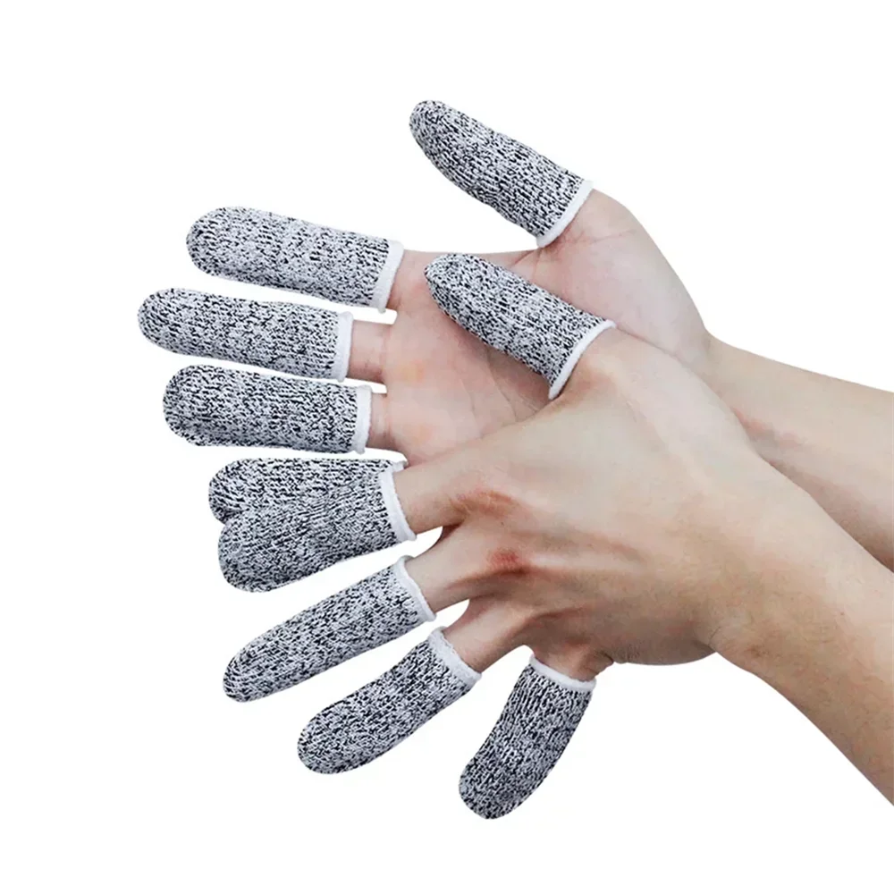 10Pcs Finger Cots Thumb Protector Anti-Cut Fingertips Finger Sleeve Flexible Resistant Protection Finger Cots for Work DIY