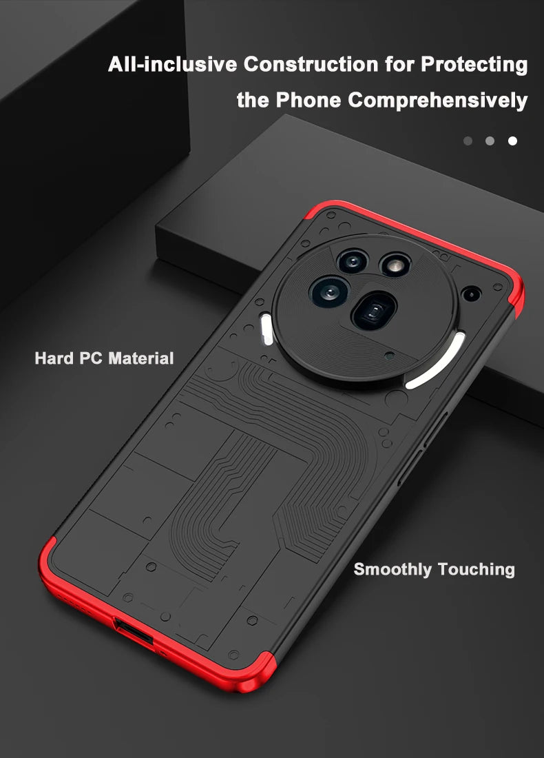 For Nothing Phone3a Pro Matte Hard PC Shockproof 360 Full Protection Case For Nothing Phone 3a Pro Three-stage Combination Cover
